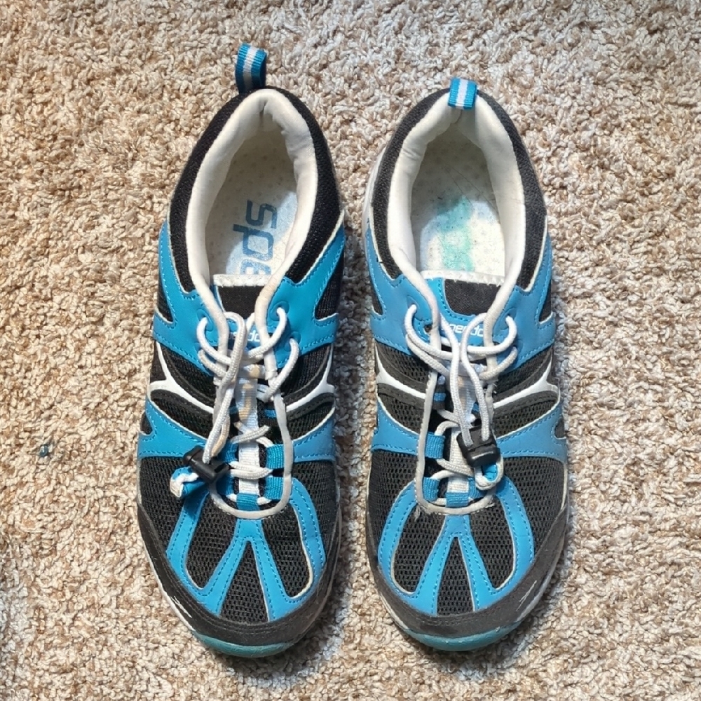 Speedo Blue and Black Sneakers Lightweight and Breathable